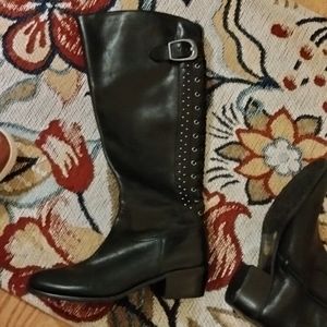 Arturo Chiang Black Leather Boots